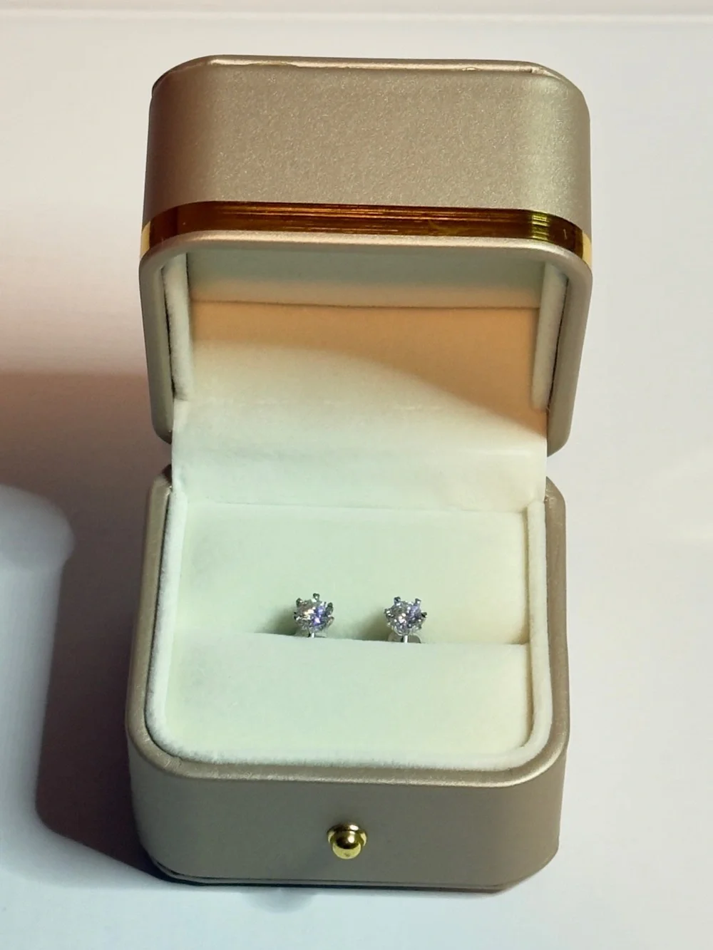 925 Sterling Silver Stunning ONLYLIKE Moissanite Stud Earrings